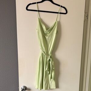 Express Light Green Spaghetti Strap Mini Dress
